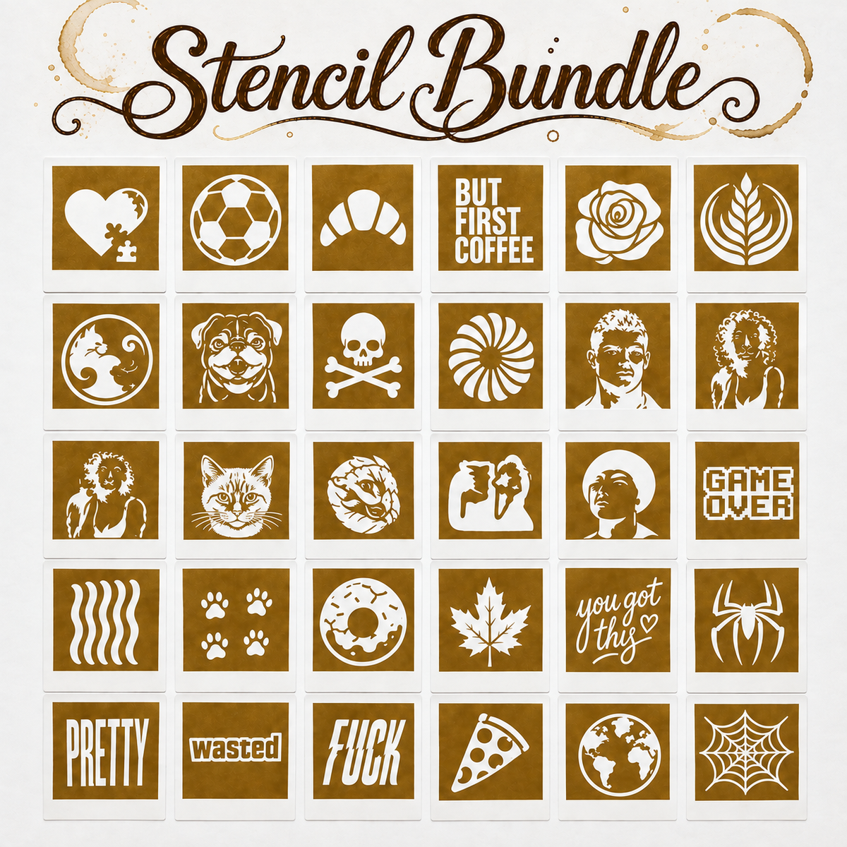 Bundle 30 stencils